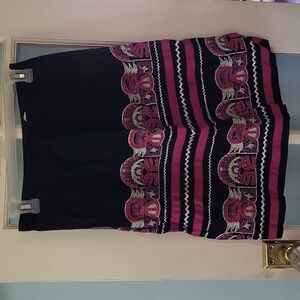 Womens vintage ethnic inspired embroided skirt